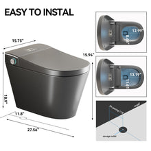 Load image into Gallery viewer, Smart Bidet Toilet With Auto Open / Close Seat, Warm Water Wash, Heated Seat, And Wireless Remote Control