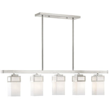 Load image into Gallery viewer, 10" Five Light Dimmable Chandelier With Shades - Nickel