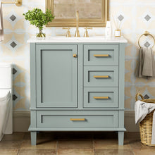 Load image into Gallery viewer, Bathroom Vanity, Modern Bathroom Cabinet With Sink Combo Set, Bathroom Storage Cabinet With A Soft Closing Door And 3 Drawers, Solid Wood Frame