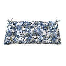 Load image into Gallery viewer, Outdoor Bench Cushions With Secure Tie Down Straps - Blue / Multi