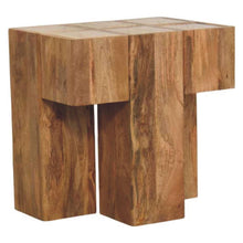 Load image into Gallery viewer, Marble Block End Table - Oak