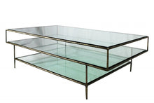 Load image into Gallery viewer, Clear Glass Triple Layered Coffee Table - Black