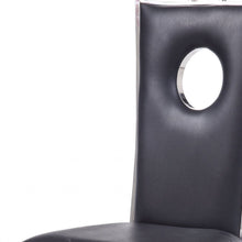 Load image into Gallery viewer, Upholstered Faux Leather Dining Chairs (Set of 2) - Black