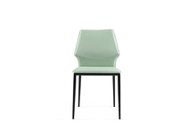 Load image into Gallery viewer, Light Upholstered Faux Leather Dining Side Chairs (Set of 4) - Green / Black