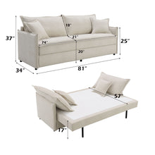 Load image into Gallery viewer, Elisea - Sleeper Sectional Sofa With 2 Toss Pillows - Beige