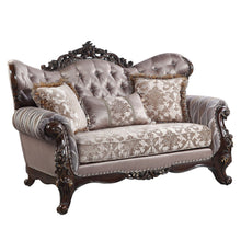 Load image into Gallery viewer, Loveseat And Toss Pillows - Pink / Brown
