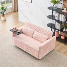 Load image into Gallery viewer, Pull Out Sofa With Movable Tabletop And USB Ports