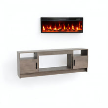 Load image into Gallery viewer, Fireplace TV Stand With Fireplace (734205) - Black