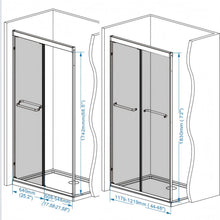 Load image into Gallery viewer, Double Sliding Shower Door With Explosion Proof Film