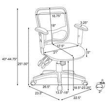 Load image into Gallery viewer, Swivel Office Chair Armrests Ergonomic Design, Adjustable Height And Tilt - Black