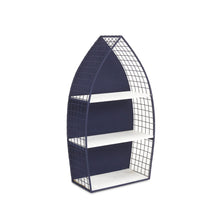 Load image into Gallery viewer, Boat Shaped Bookcase (489055) - Navy Blue / White