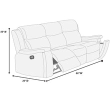 Load image into Gallery viewer, 1 Piece Manual Motion Sofa Console Loveseat With Plush Back Cushion And Hidden Cup Holder - Auburn