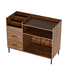 Load image into Gallery viewer, Grain Record Player Stand, Media Console With Speaker Shelf & 2 Drawers