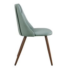 Load image into Gallery viewer, Velvet Steel Dining Side Chairs (Set of 2) - Green / Brown