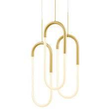 Load image into Gallery viewer, Three Light Metal LED Dimmable Smart Enabled Chandelier - Gold