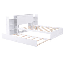Load image into Gallery viewer, Storage Platform Bed With Pull Out Shelves And Trundle