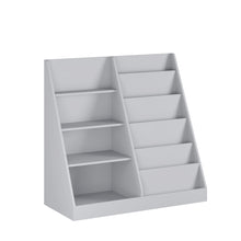 Load image into Gallery viewer, Bookshelf And Toy Storage Organizer, 4 Tier Bookcase With Display Stand For Playroom