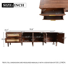 Load image into Gallery viewer, TV Stand With 3 Cabinets & 2 Drawers, LED Light Media Console For TVs Up To 80" - Dark Brown