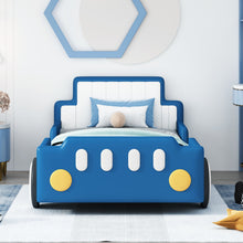 Load image into Gallery viewer, Race Car Shaped Platform Bed With Wheels