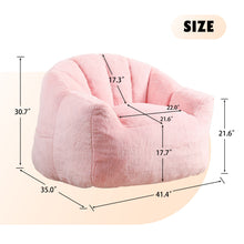 Load image into Gallery viewer, Beanbag Chair, Beanbag Sofa Chair With Armrests Stuffed High Density Foam