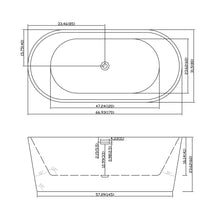 Load image into Gallery viewer, Gloss Freestanding Bathtub With Drain, Stand Alone Soaking Tub