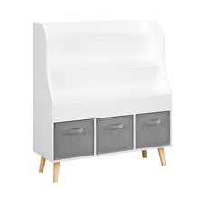 Load image into Gallery viewer, Bookshelf With 3 Bins, Storage Shelf For Toys And Books