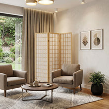 Load image into Gallery viewer, Folding Three Panel Screen Room Divider (469130) - Brown