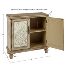 Load image into Gallery viewer, Driscoll - 2 Door Cabinet With Floral Design - Reclaimed Natural