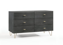 Load image into Gallery viewer, Six Drawer Double Dresser - Dark Gray