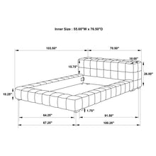 Load image into Gallery viewer, Kinsley - Upholstered Full Platform Bed With Low Profile And Tufted Headboard - Taupe