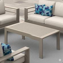 Load image into Gallery viewer, All-Weather Outdoor Coffee Table With Wood-Look Top