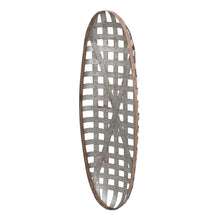 Load image into Gallery viewer, Metal Wall Art With Grid Pattern - Silver