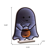 Load image into Gallery viewer, Halloween Ghost Tabletop Sign With LED - White / Orange / Black