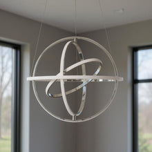 Load image into Gallery viewer, Four Light Metal LED Dimmable Chandelier - Silver