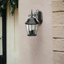 Load image into Gallery viewer, Three Light Wide Hanging Lantern Wall Light - Matte Black