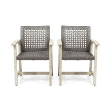 Load image into Gallery viewer, Outdoor Dining Chair Acacia Wood Frame (Set of 2)
