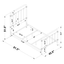 Load image into Gallery viewer, Twin Panel Bed With Ornate Design - Bronze