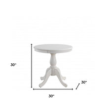 Load image into Gallery viewer, 30" Rounded Solid Manufactured Wood Pedestal Base Dining Table - White