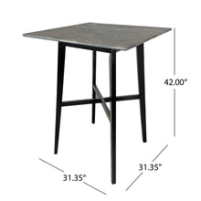 Load image into Gallery viewer, Modern Bar Height Dining Table, Rubberwood Legs And Laminate Table Top