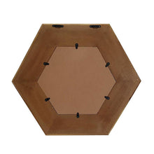 Load image into Gallery viewer, 19" Hexagon Solid Framed Accent Mirror - Natural