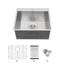 Load image into Gallery viewer, Stainless Steel Drop In Kitchen Sink, Topmount