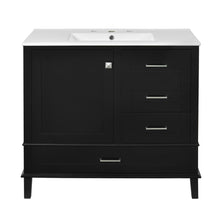 Load image into Gallery viewer, Bathroom Vanity, Modern Bathroom Cabinet With Sink Combo Set, Bathroom Storage Cabinet With A Soft Closing Door And 3 Drawers, Solid Wood Frame