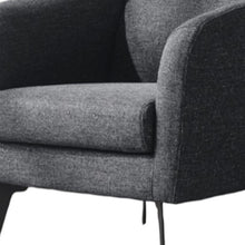 Load image into Gallery viewer, Contemporary Fabric Curved Arm Accent Chair - Dark Gray
