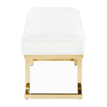 Load image into Gallery viewer, Belmont Place - Bed Bench - White / Gold