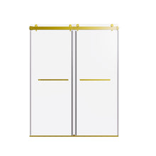 Load image into Gallery viewer, Frameless Double Sliding Shower Door In, Thick Tempered Glass, Reversible Installation