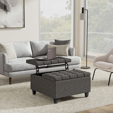 Load image into Gallery viewer, Harrison - Upholstered Coffee Table Storage Ottoman