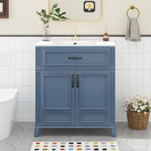 Load image into Gallery viewer, Bathroom Vanity With Sink Storage Cabinet - Blue