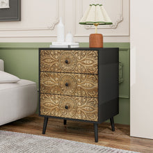 Load image into Gallery viewer, 3 Drawer Cabinet, Suitable For Bedroom - Black