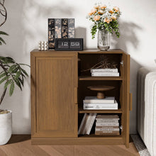 Load image into Gallery viewer, Wood Accent Cabinet With Two Doors - Brown
