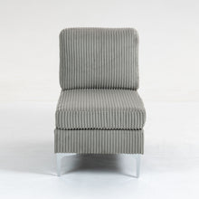 Load image into Gallery viewer, Single Couch Modular Armless Accent Chair With Back Cushion